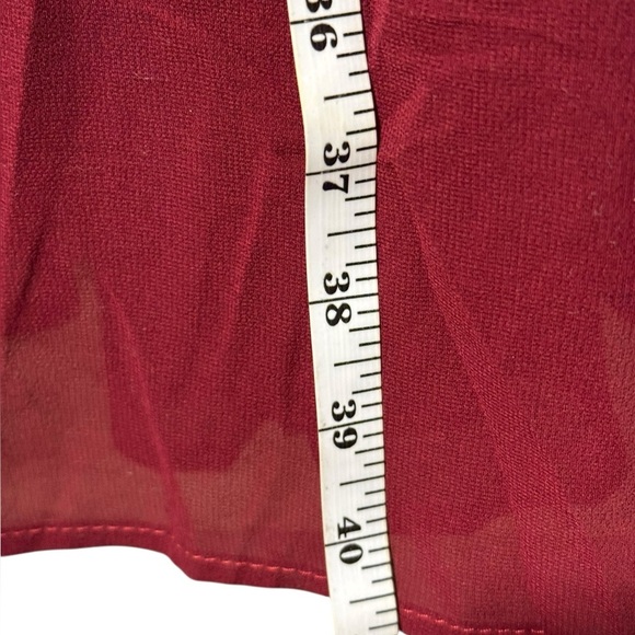 AOFUR WINE RED CHIFFON COCKTAIL maxi EVENING PARTY SWING Bridesmaid DRESS Large - Picture 6 of 16